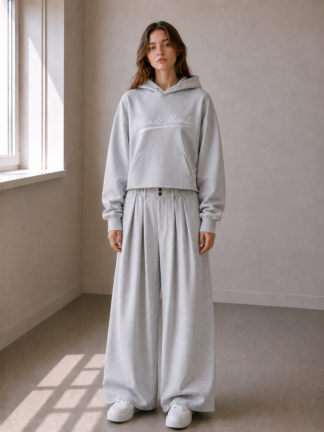 Signature Wide Sweatpants 에디토리얼 컷